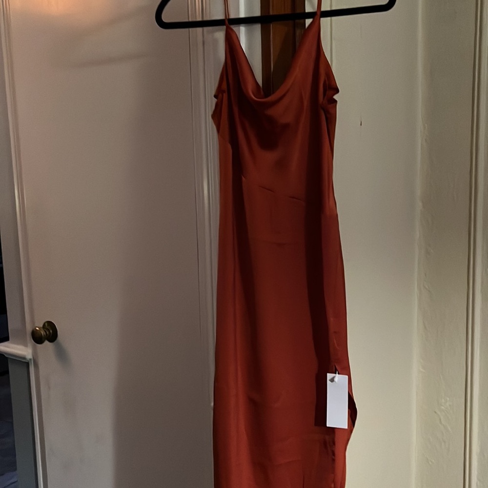 Burnt orange maxi dress by D+ M